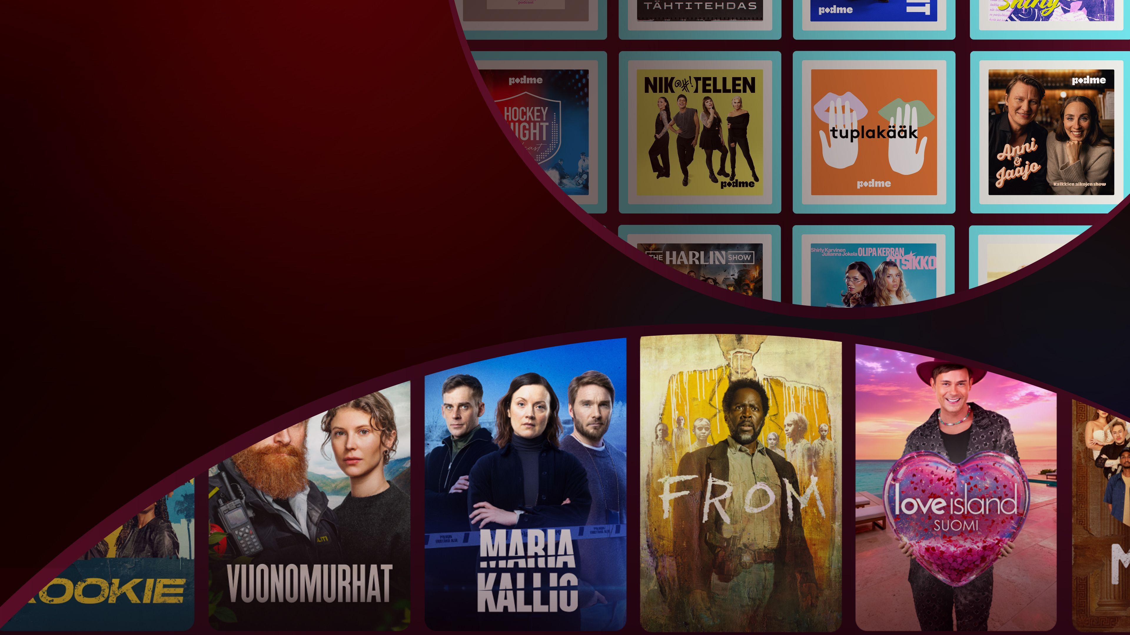 MTV Katsomo+ -sarjoja ja Podme-podcasteja – muun muassa Maria Kallio, Love Island Suomi ja Anni & Jaajo